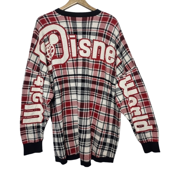 Mickey Walt Disney World Plaid Holiday Knit Sweater Spirit Jersey Unisex - Picture 4 of 9